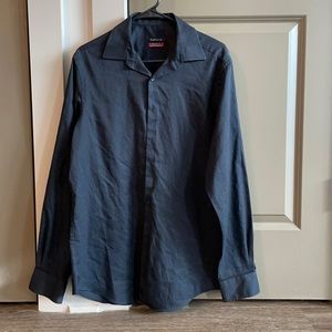 Van Heusen Black 15.5 Dress Shirt Flex Collar Men